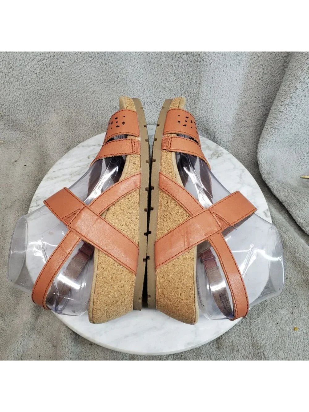 Earth Origins Shoes Womens Size 8 Origins Kendra Khloe Brown Wedge Sandals *Read